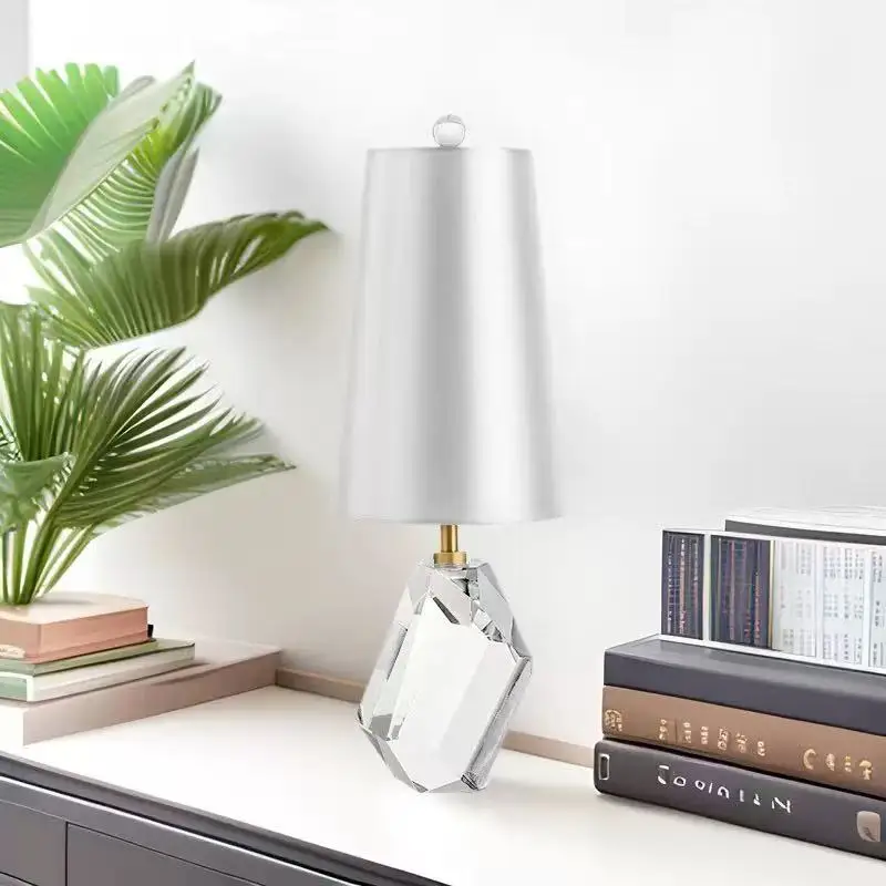 Light Luxury Crystal Floor Lamps Creative Reading Delicate Minimalist Table Light Living Room Hotel Bedsides Office Kitchen Cafe