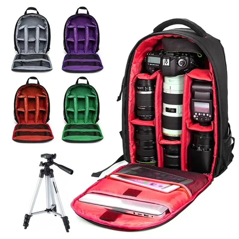 Sac à dos multifonctionnel pour appareil photo, objectif numérique, léger, pour photographie en plein air, étanche, grande capacité, pour Nikon Canon