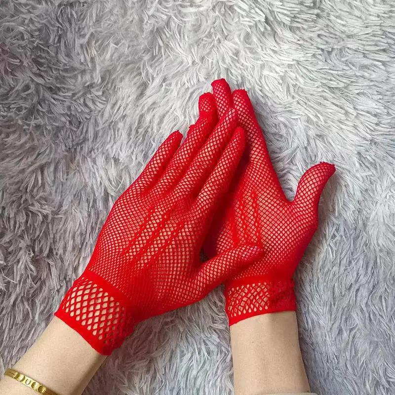 Gants en filet de pêche en dentelle à haute élasticité, élégants et Sexy, maille ajourée, respirant, étiquette de danse, chaussettes fines à la mode