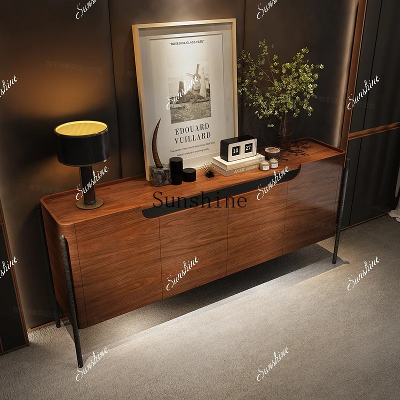 

French retro style villa living room high-end solid wood locker FT