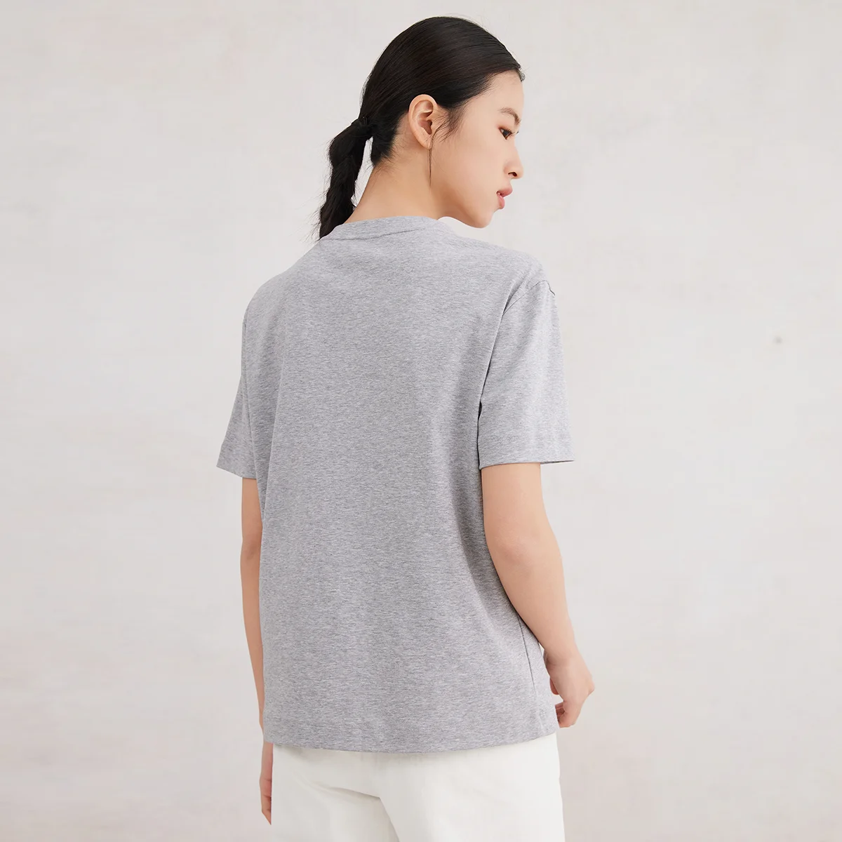 K3060X High quality luxury women\'s clothing 100% cotton short sleeved round neck T-shirt