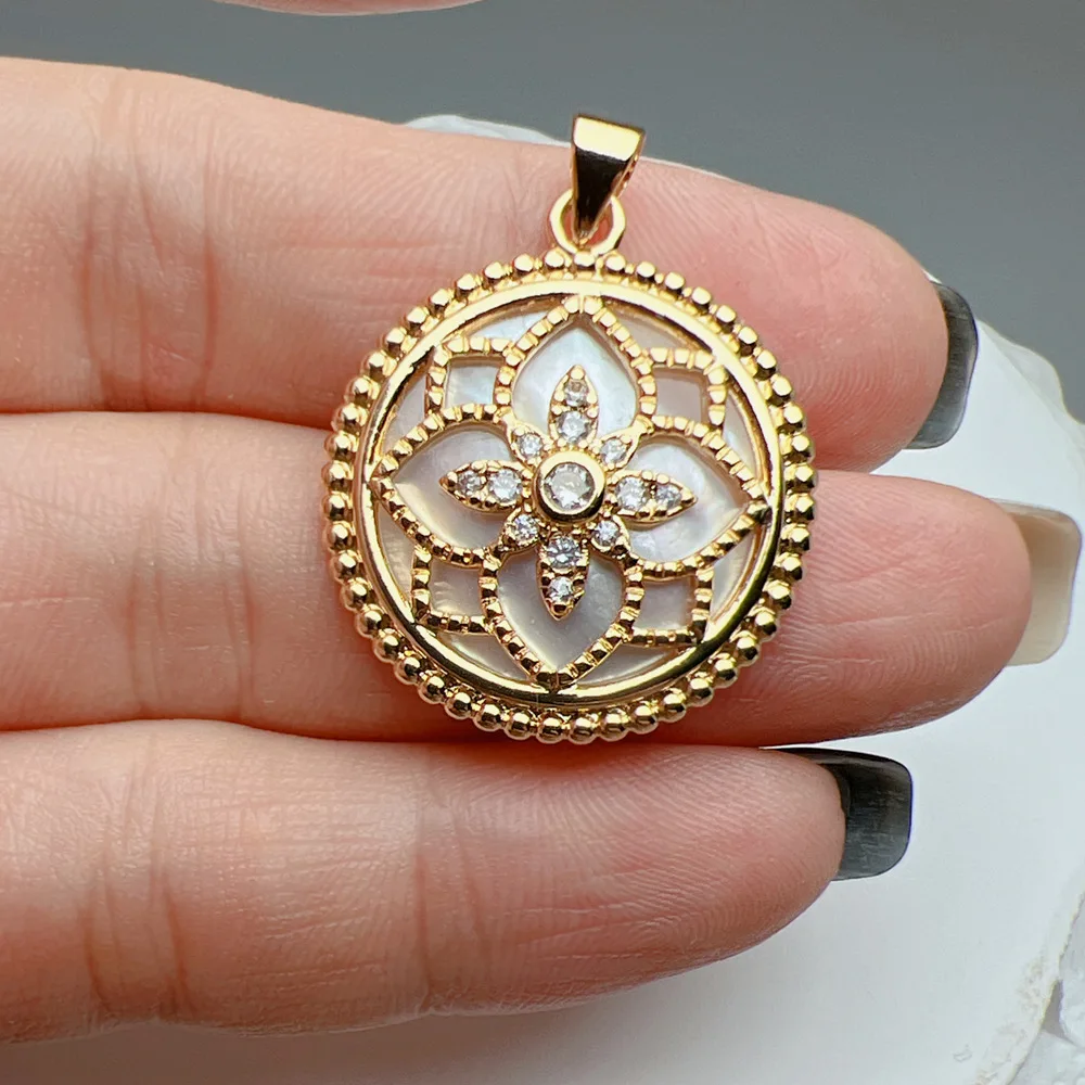 1pcs Jewelry Making Supplies Shell Melon Pin Octant Pendant Female Diy Necklace Bracelet Sweater Chain Accessories Wholesale