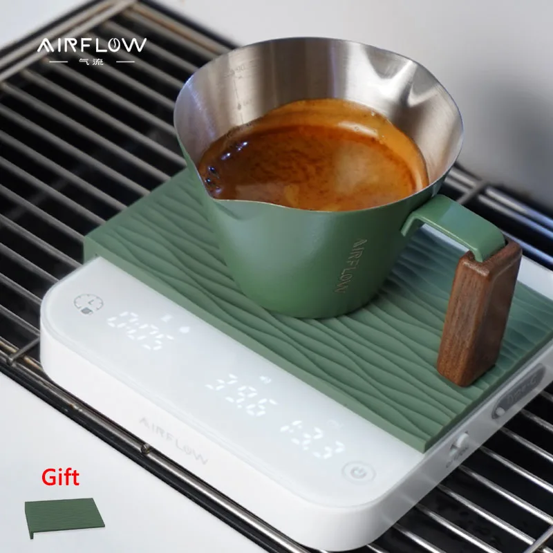 

AIRFLOW Coffee Scale With Timer LED Screen Espresso USB 2kg Max.Weighing 0.1g High Precision Measures In V/Oz/ml/g Scale Kitchen