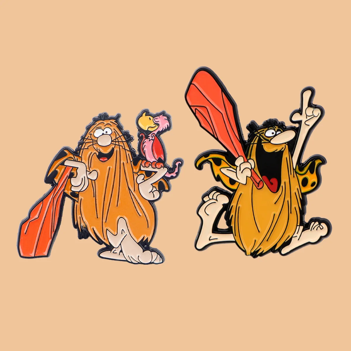 Captain Caveman Enamel Pins Cartoon Figures Badges Metal Lapel Brooch For Backpacks Brooches Fashion Jewelry Accessories Gifts