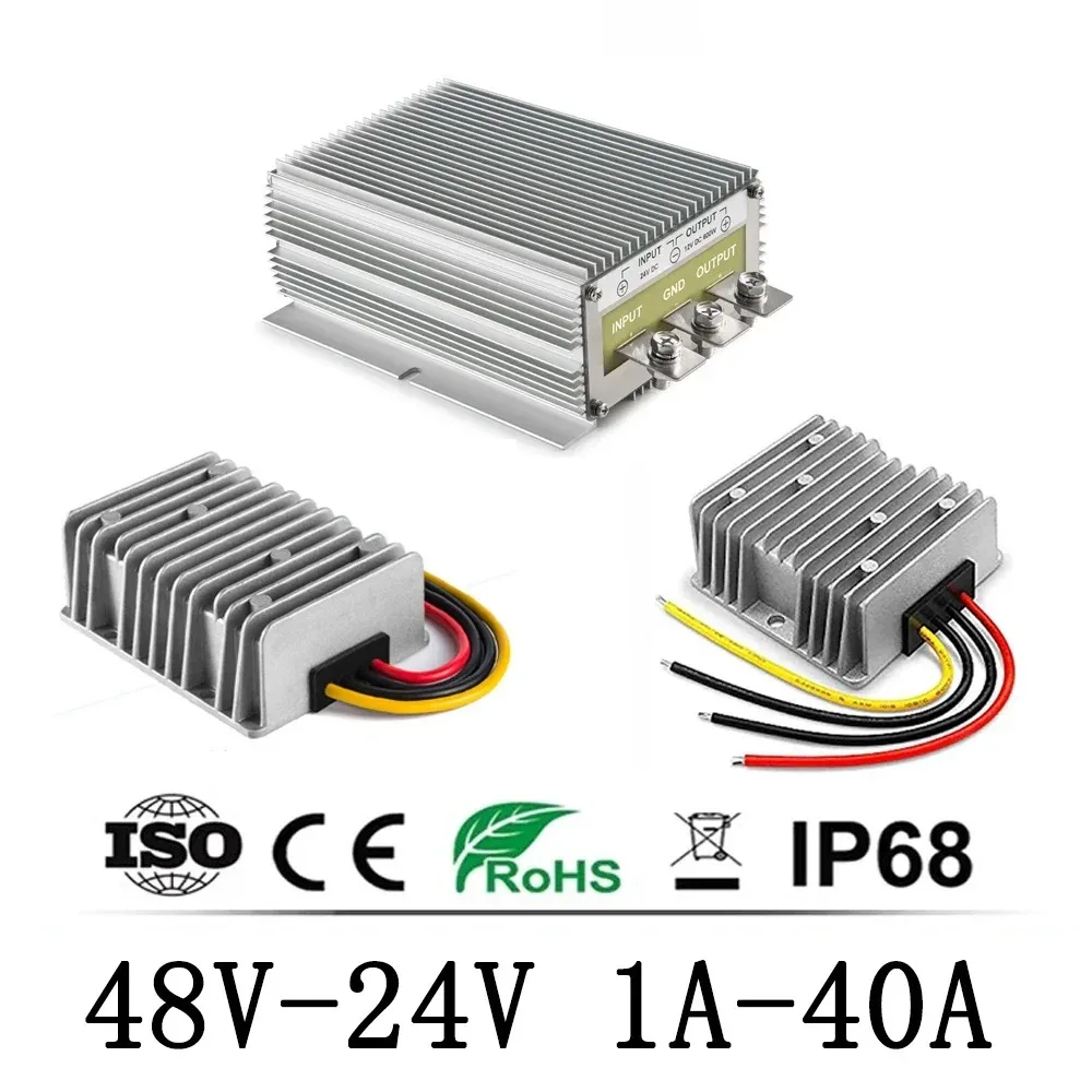 48V to 24V 1A-40A Switching Power Converter Step Down Transformer Buck Regulator Truck Voltage DC-DC 48 Volt to 24 Volt