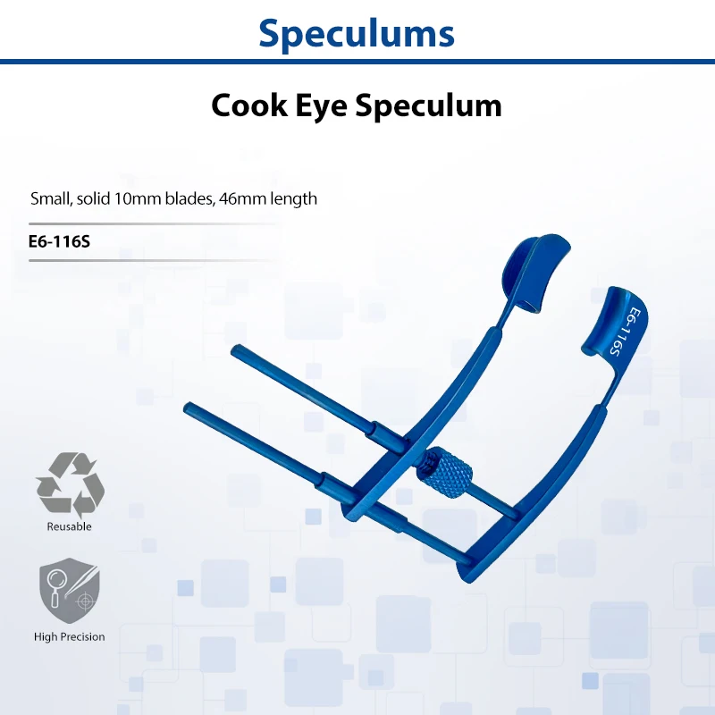 Cook Eye Speculum Solid Blades Locking Screw Ophthalmic Eyelid Retractor for Cataract Phaco LASIK Surgery