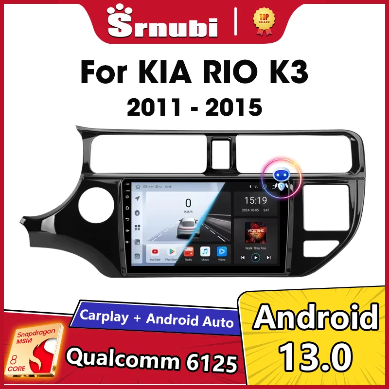 

Srnubi Android 13 Car Radio for KIA K3 RIO 2011 2012 2013 2014 2015 Multimedia Player 2 Din Carplay Stereo GPS Wifi DVD Speakers