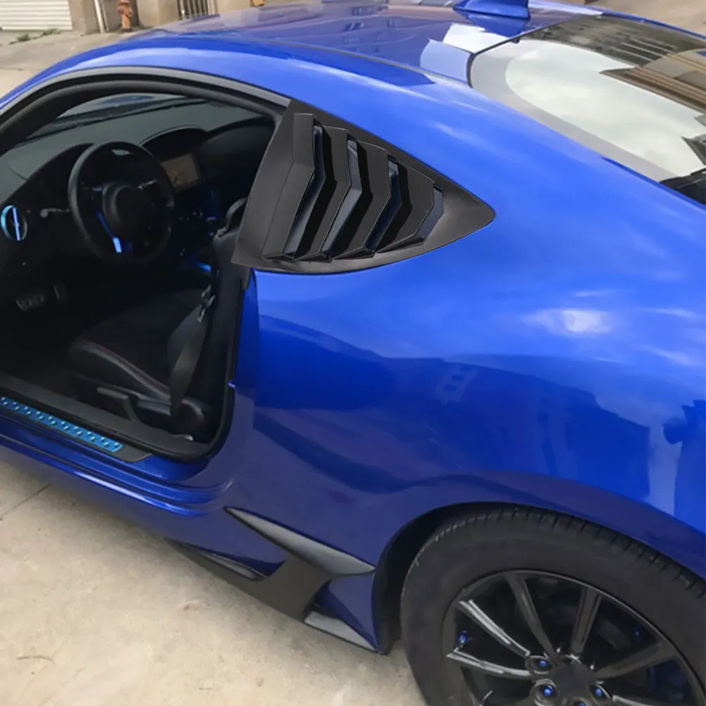 

1Pair Premium ABS Side Window Louvers Cover for Car Rear Side Tuyere Replacement Smooth Bright Finish Wear Resistant Auto Window