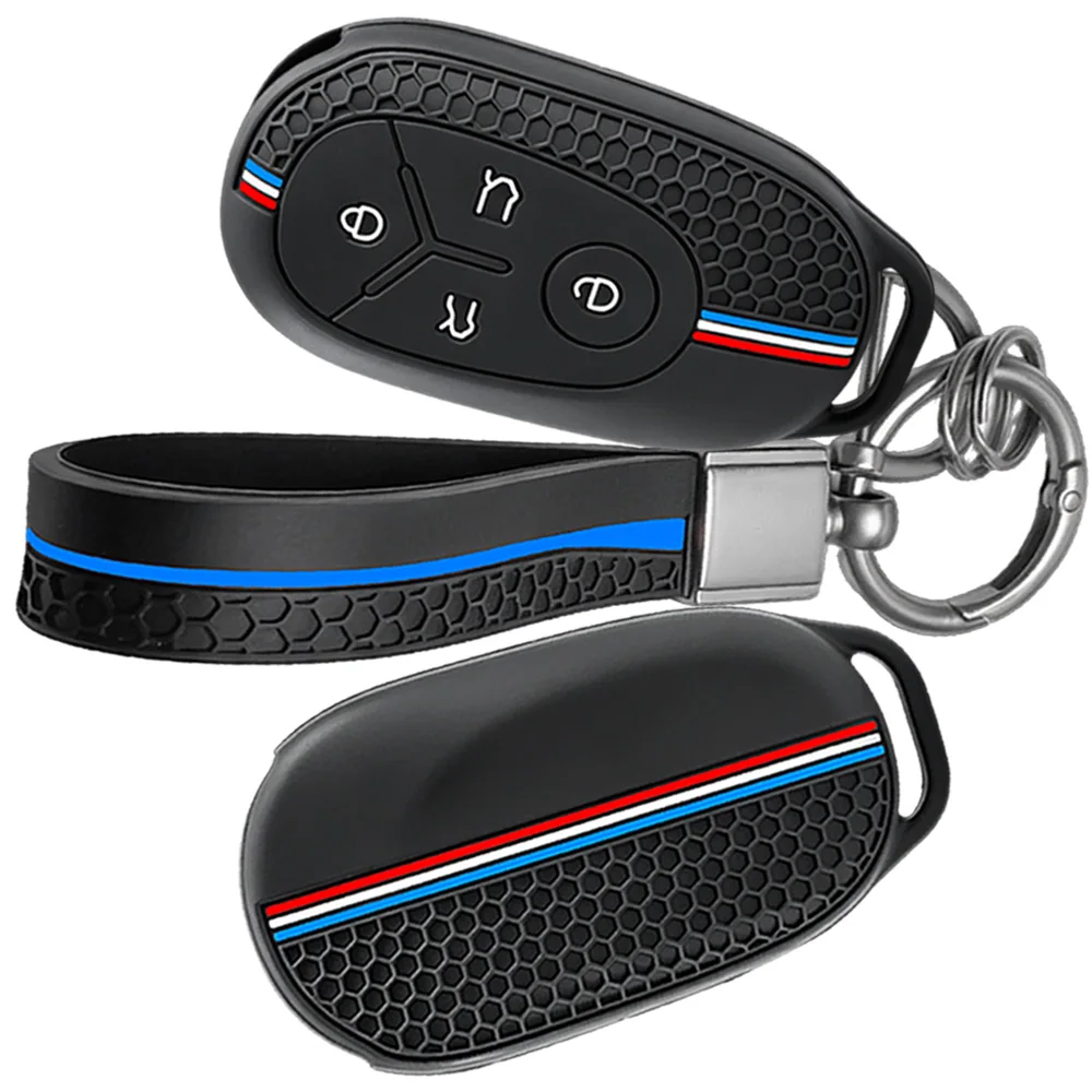 Protective Key Cover Keychain For Geely EX2 GEOME EX2 MMEX2 Max Xingyuan Galaxy Light Star Wishes Proton EMAS Shockproof Premium