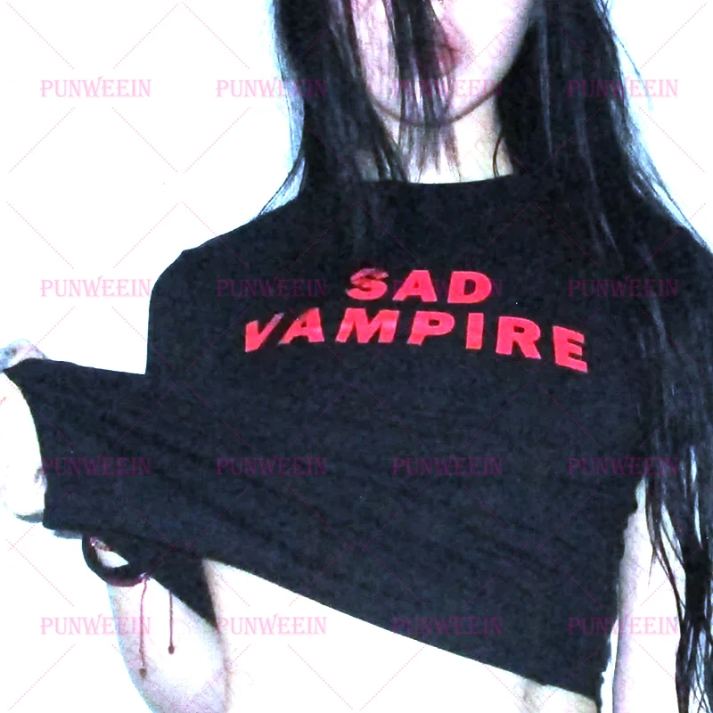 Y2K Harajuku Streetwear 90s Clothes Vintage Crop Top Punk Y2k Letter print T-shirt 2000s Tops Kpop Emo Girl Gothic Baby Tees
