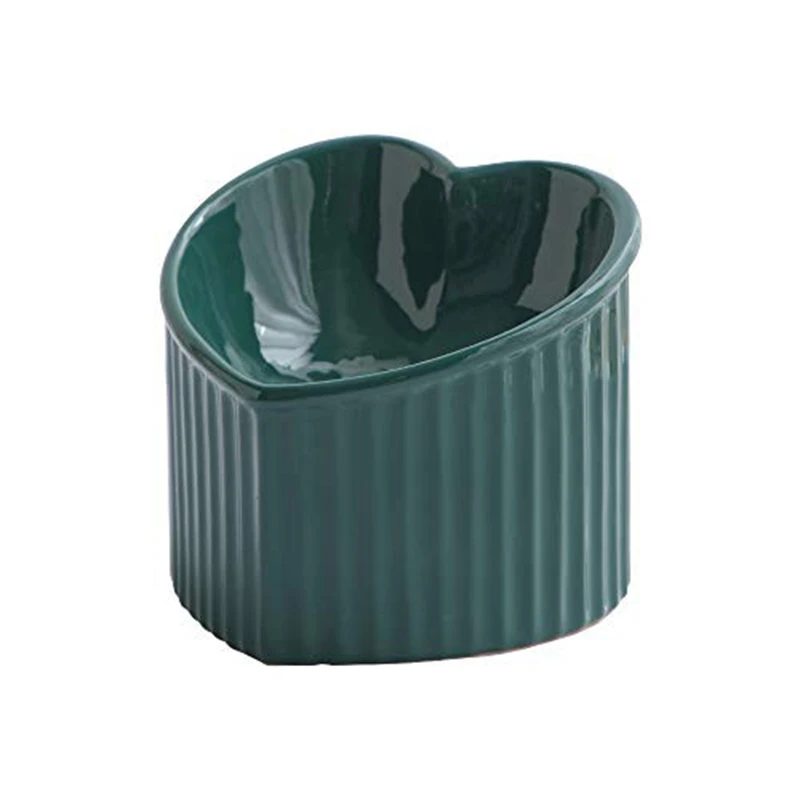 Ceramic Raised Cat-Bowls,Tilted Elevated Food Or Water Bowls,Stress Free,Backflow Prevention,Dishwasher Microwave Safe