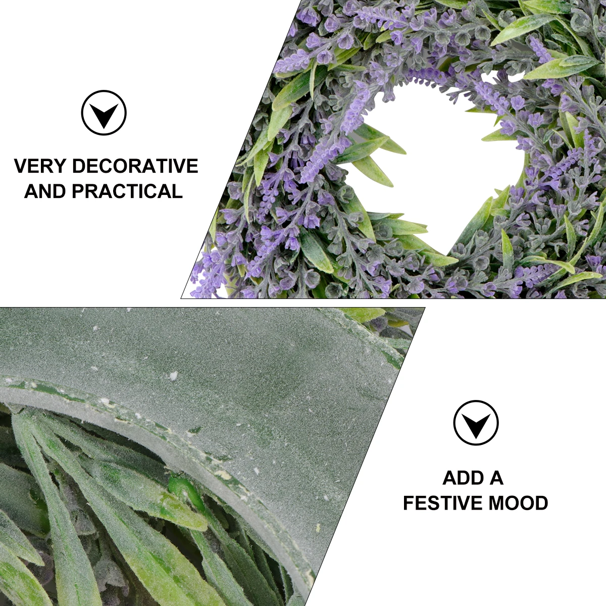 

Simulated Lavender Wreath Artificial Garland Door Hanging Decor Vivid Lifelike Home Party Store Festive Wall Pendant Floral