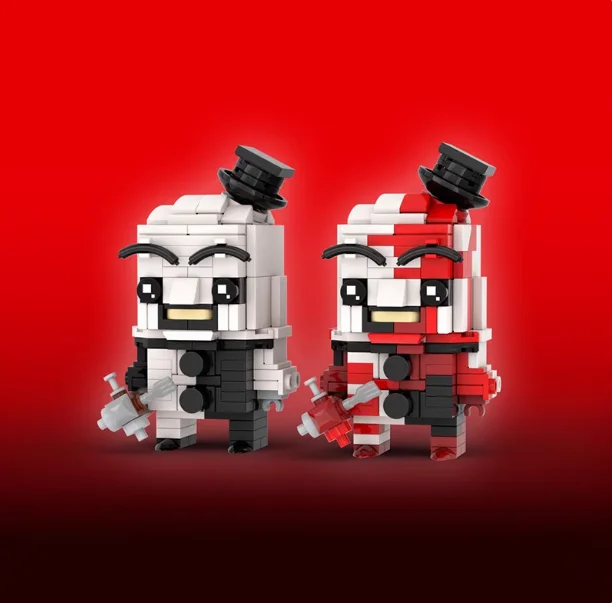Gobricks MOC Film horror Terrifier Doll Building Blocks Modello Terrifier Art il clown Horror Clown Figura Mattoni Giocattoli Regalo per bambini