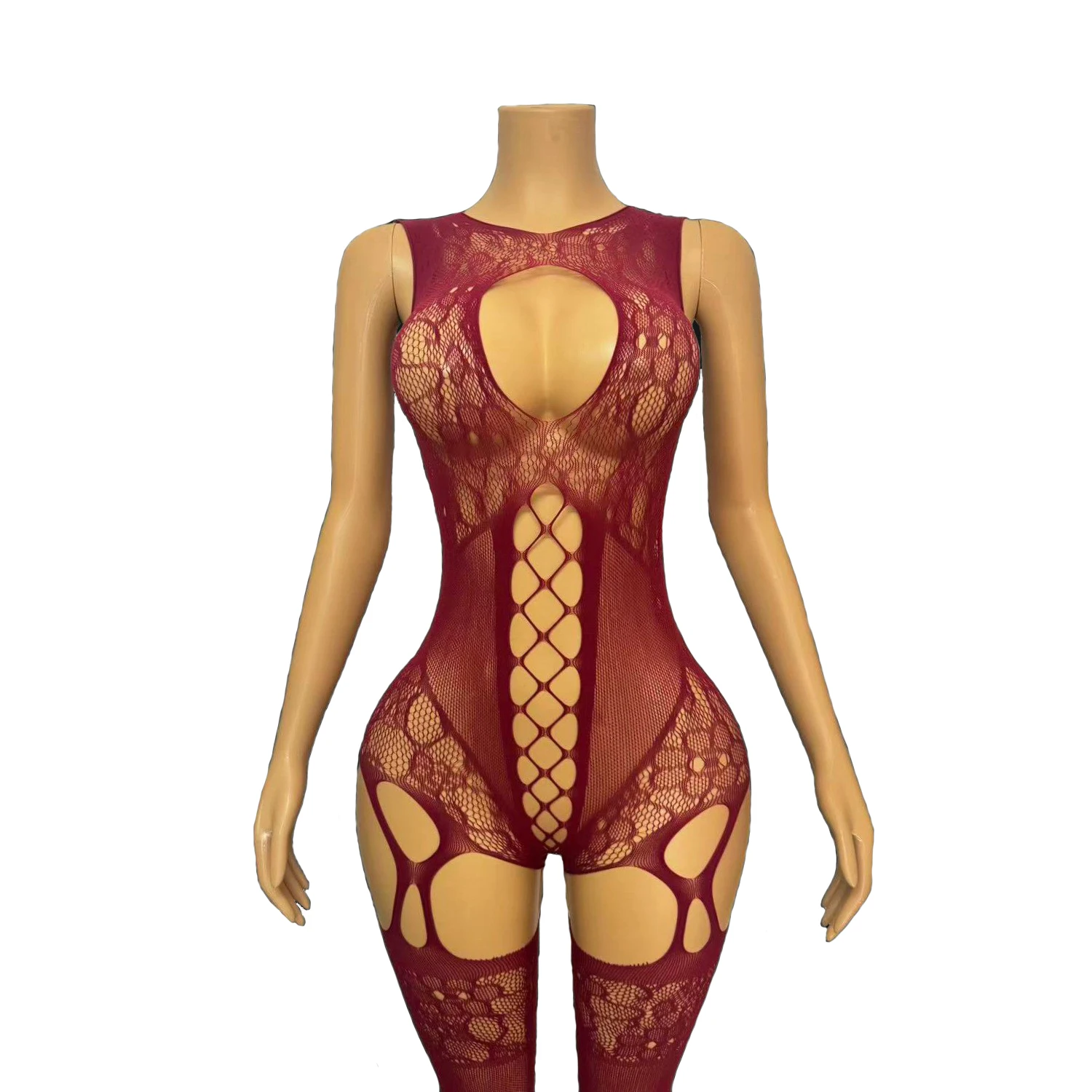 New Erotic Body Stockings Lingerie Women White Pantyhose Fishnet Underwear Body High Stocking Crotchless Sexy​ ​Adult Jumpsuit