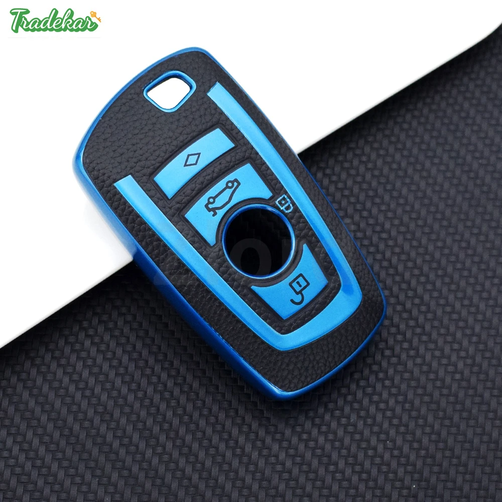 Leather TPU Car Remote Key Case  for BMW 1 2 3 4 5 6 7 Series X1 X3 X4 X5 X6 F36 F25 F26 F30 F34 F10 F07 F20 Z10 G30 F15 F16