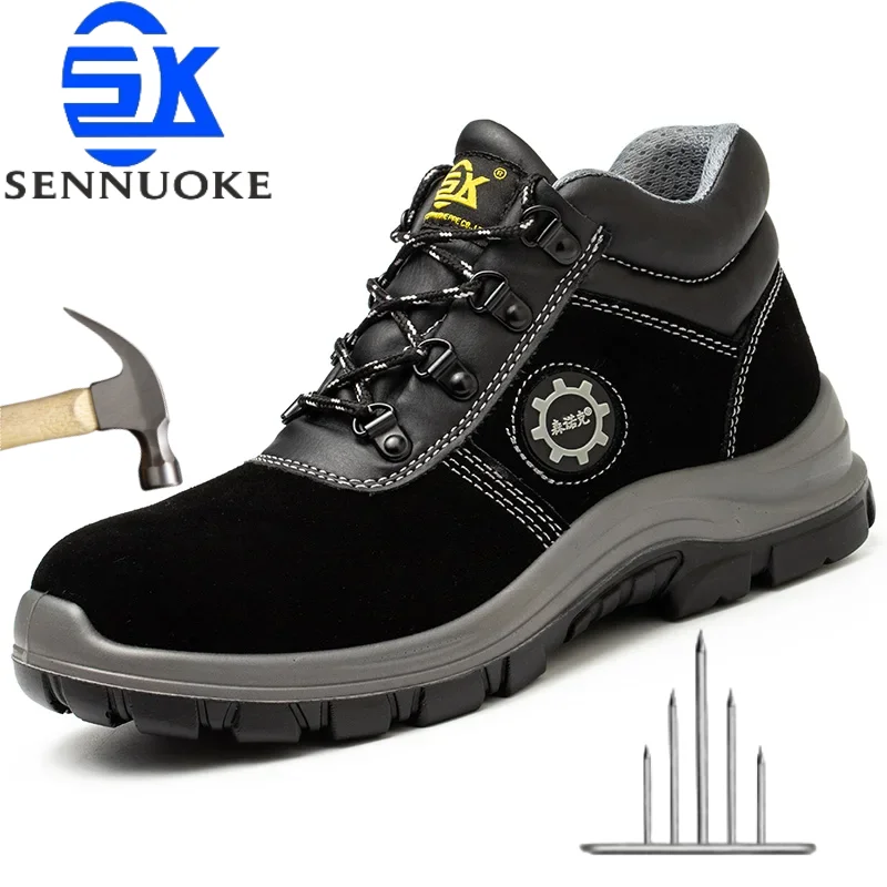 Safety Shoes Lightweight Winter Boots Work Wear  Industrial Boots Man Protection for the FeetSmash-Proof Waterproof