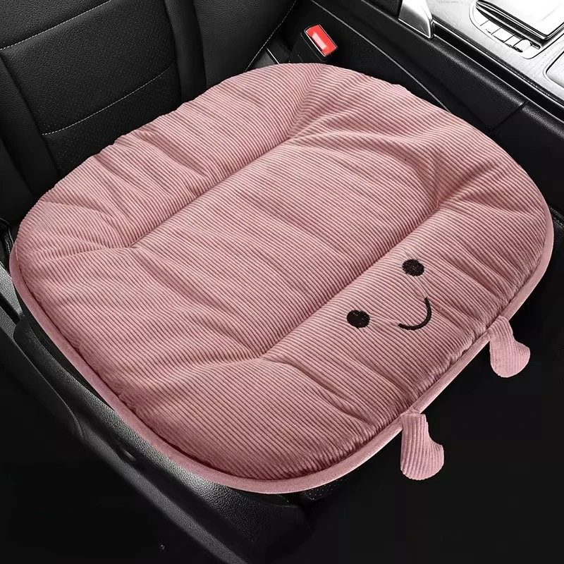Winter Car Seat Cushion, Thickened Warm Rear Row Plush Pad, Cute Driver Seat Mat, Breathable & Ventilated