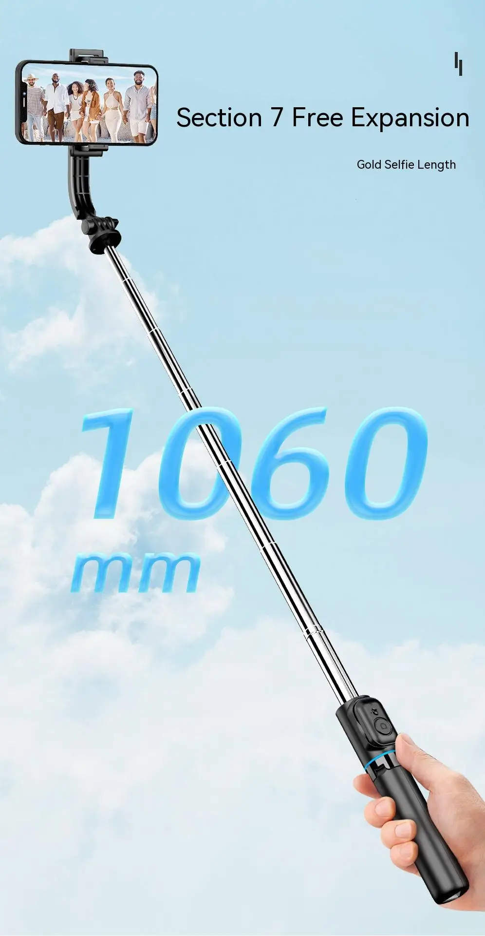 C01S Handheld Stabilizer Gimbal Selfie Stick Bluetooth Telescopic Rod Intelligent Tripod Action Camera Holder For iPhone Xiaomi