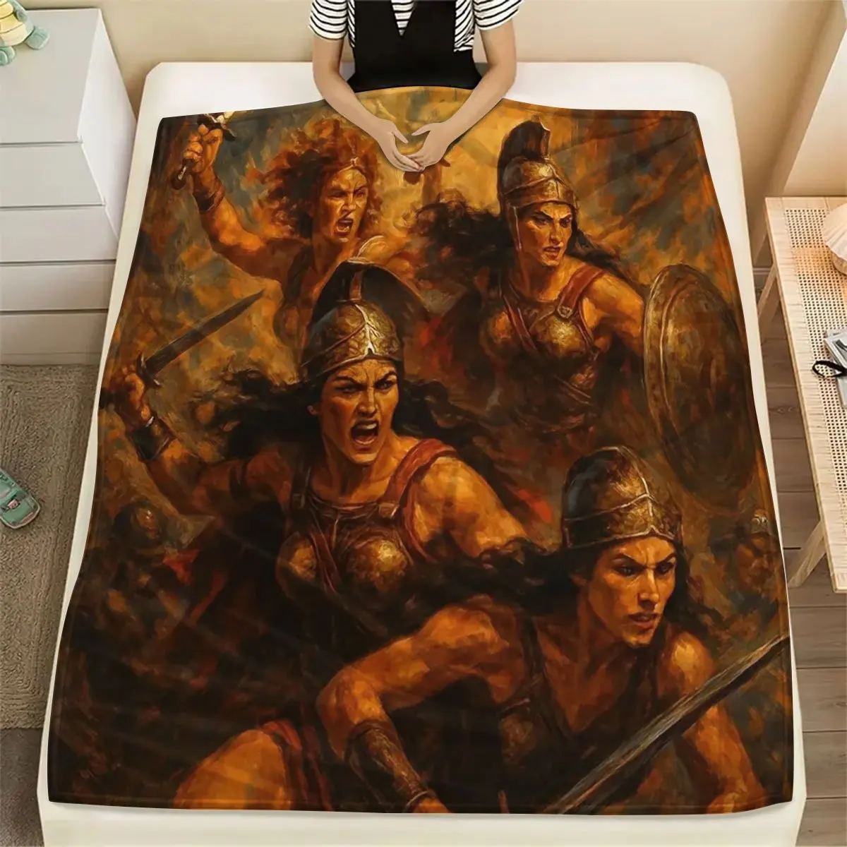 Soft and Comfortable Flannel Throw Blanket with Movie Patterns, a Soft and Warm Blanket Suitable for Sofas, Home Leisure, Air-co