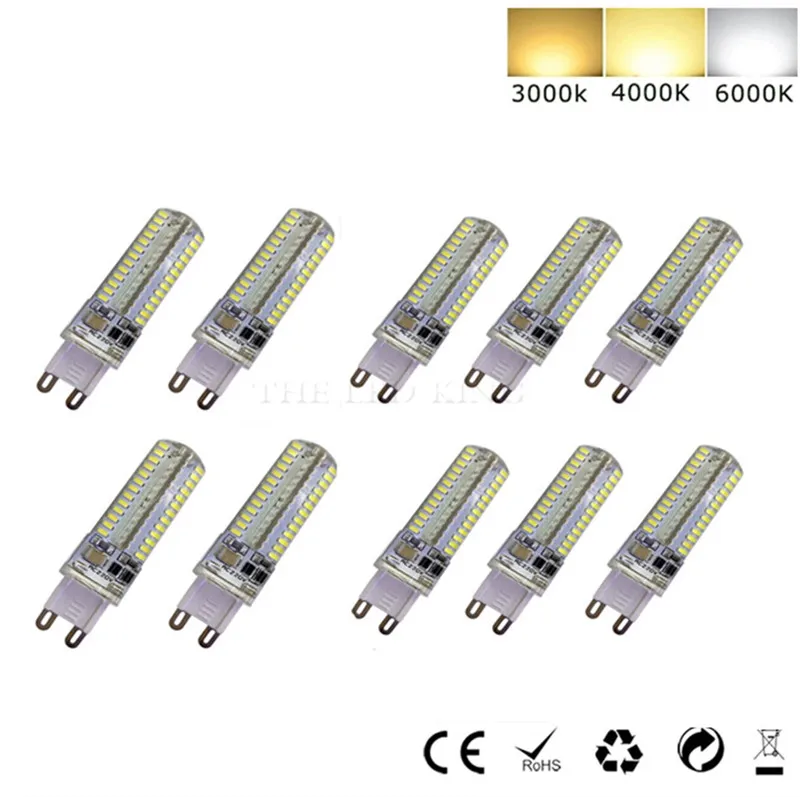 

10X G9 LED 7W 9W 12W 15W 220V-240V LED G9 Lamp Led bulb SMD 3014 LED G9 light Replace 30W/60W halogen lamp light Cold/Warm white