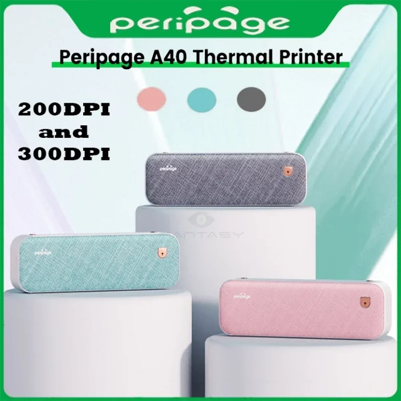 

Peripage A40 203/304dpi Portable A4 Mini Printer Inkless Thermal Paper Wireless Bluetooth Phone Photo Size A40