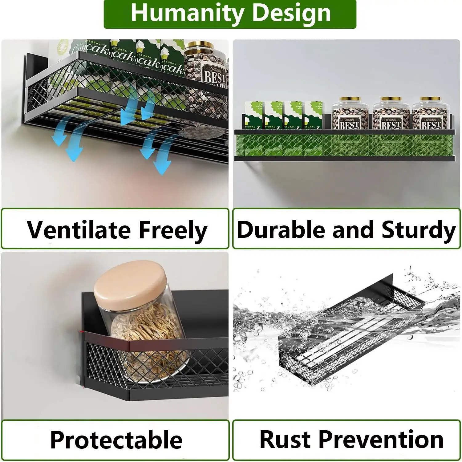 Scaffale in metallo per frigorifero, forno, frigorifero, per cucina fai da te, organizer per spezie, ripiano magnetico