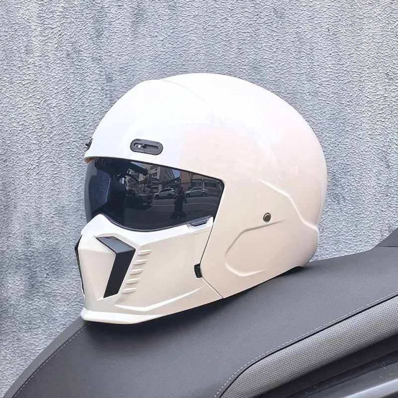

DOT Certified Retro Full Face Motorcycle Helmet with Breathing Holes Off-Road Removable Liner Vintage Moto Motorbike Helmets