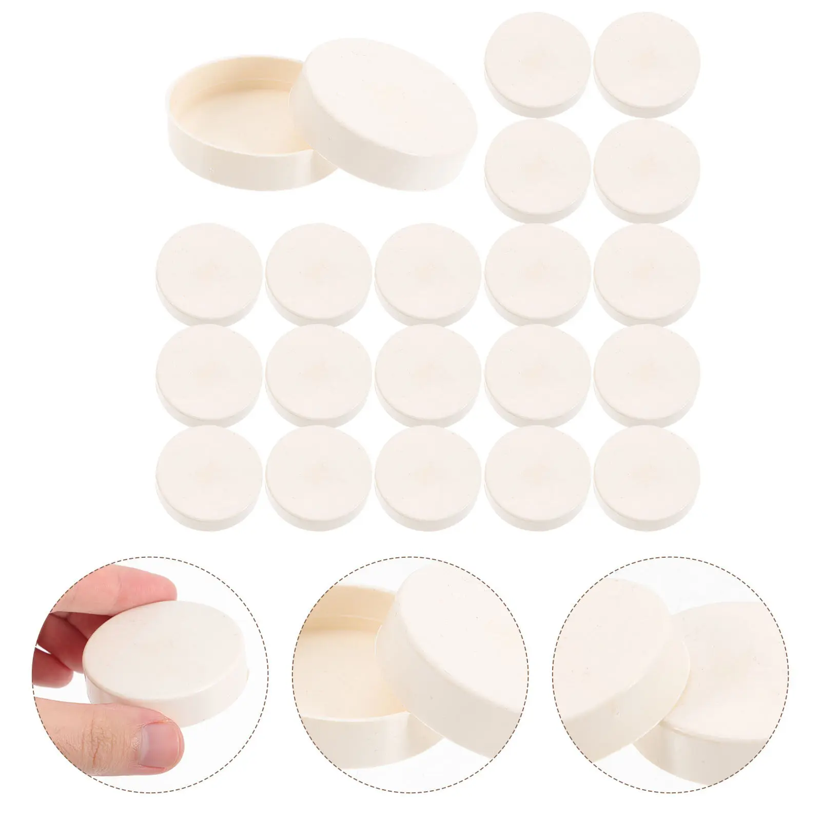 50Pcs PVC End Caps Round Tubing Connector for Irrigation Pool Plumbing Indoor Outdoor Water Line Protection Cap PVC Fitting