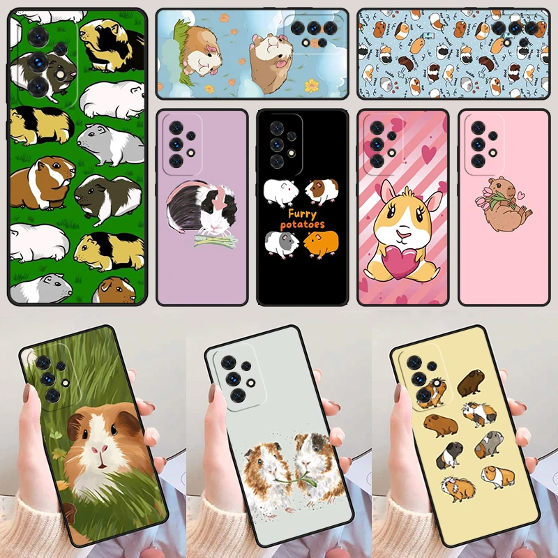 Guinea pig breeds pattern For Samsung Galaxy A52 A72 A73 A20e A21S A50 A70 A11 A12 A42 A31 A40 A51 A71 A32 A80 A91 Phone Case