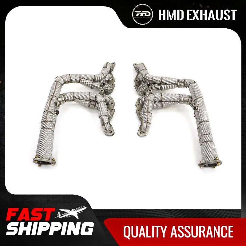 

HMD Exhaust System High Flow Performance Headers for Aston Martin DB9 V12 6.0L 2004- 2016 Manifold With Heat Shield catless