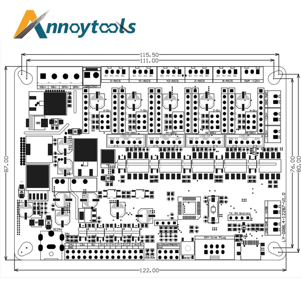 GRBL Controller CNC Engraving Machine Control Board 4-Axis Integrated Driver 32Bit Stepper Motor Driver машинка на радиоу