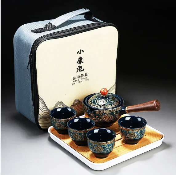 PDQ Chinesisches kung fu teeset sand keramik teeset reise kung fu teeset geschenk porzellan lila tontopf gegossen keramik teeset 3