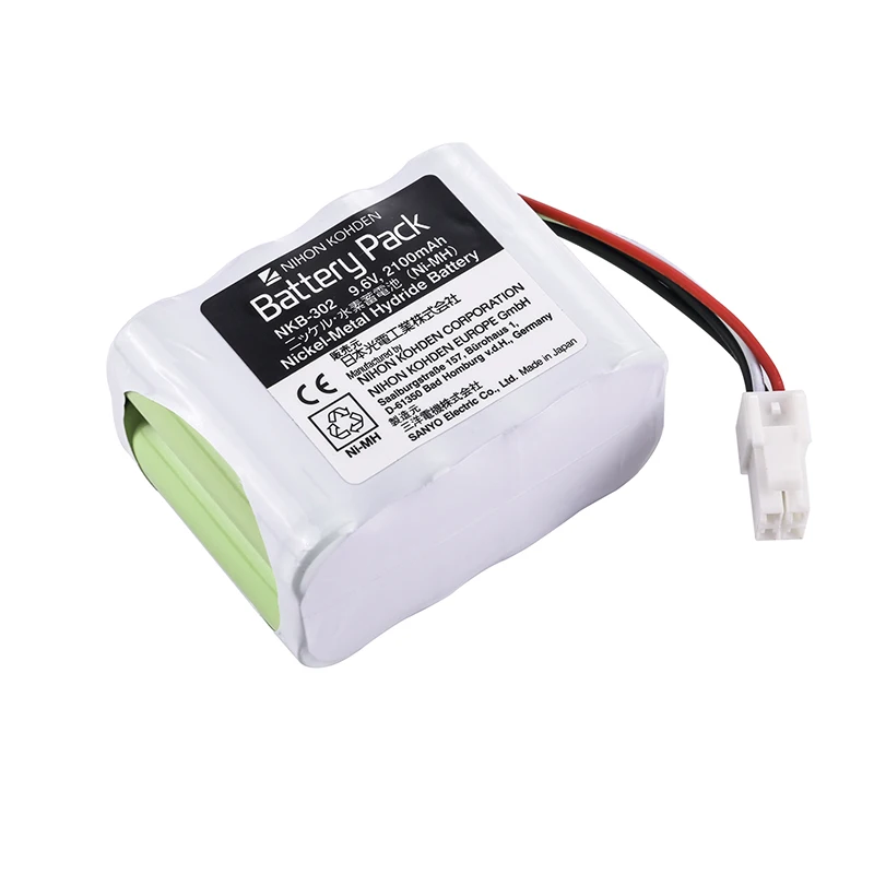 NKB-302 capacity 2100mAh, 9.6V NI-MH battery suitable for NIHON KOHDEN OPV-1500, OPV-1500K patient monitors