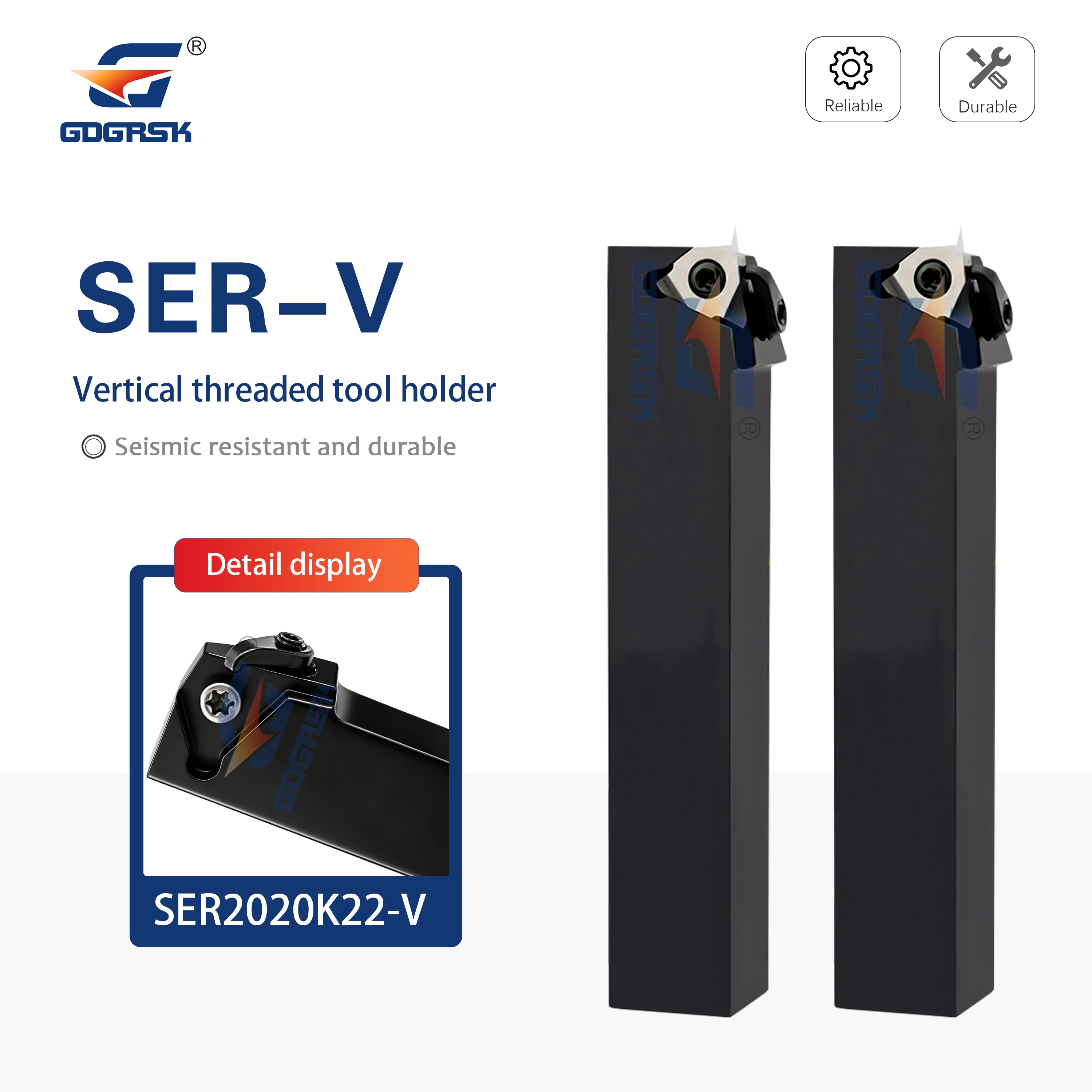 

SER Series Vertical External Thread Tool Holders SER1616H16-V SER2020K22-V SER3232P22-V Numerical Control Lathe Thread Tool Bar