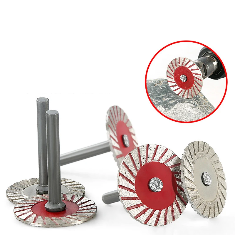 6mm Diamond Cutting Circular Saw Blade Set Cutting Discs With Mandrel Drill Wood Metal Stone Cutting Rotory Tool