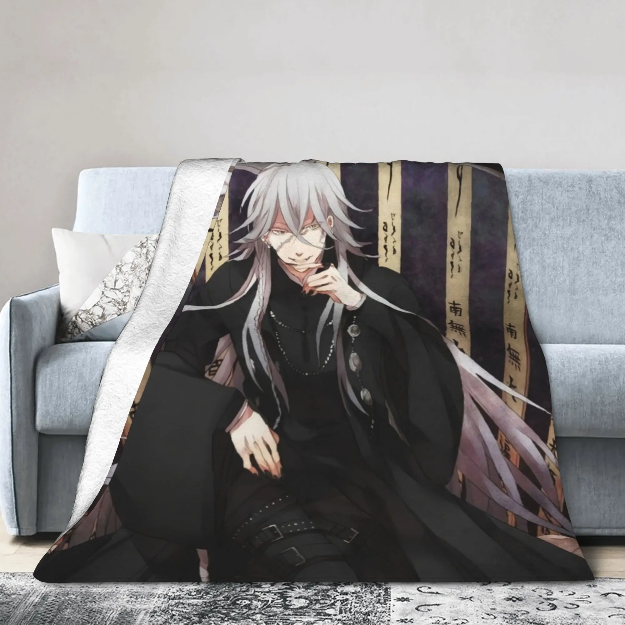 Blackbutlers Fleece Throw Blankets Anime Under Taker Blankets for Home Couch Lightweight Bedspread