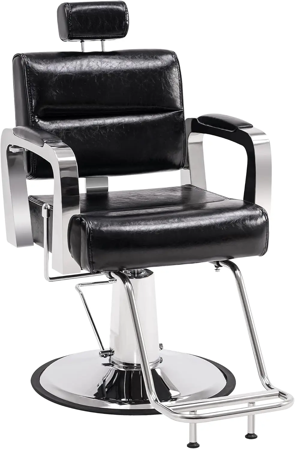 

Barber Chair Reclining Salon Chair for Hair Stylist, Antique Hair Spa Salon Styling Beauty Equipment 3127(Black)