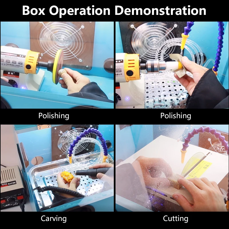 Metal Integrated Due Box Lapping Protector Sandblasting Dust proof Case Dental Sandblasting Dust Collector Dust Proof Cover