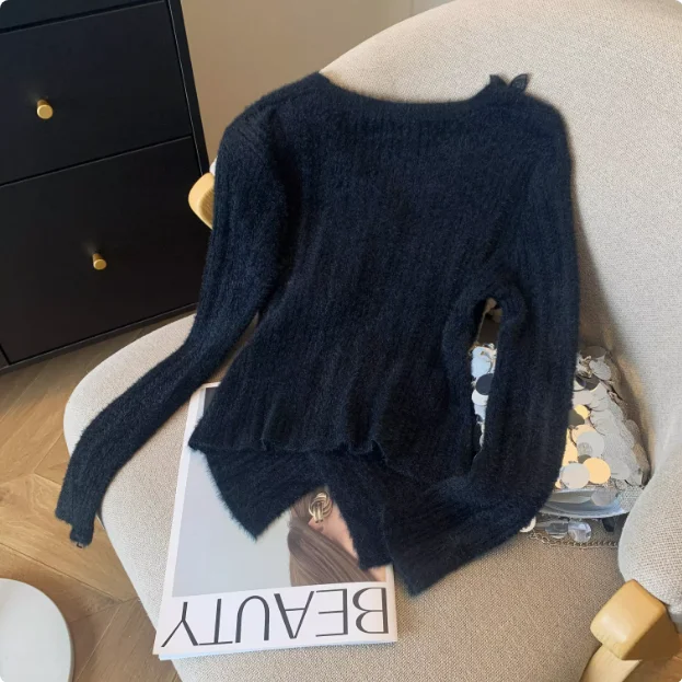 

Sweaters Jumpers Pullovers Women Knitted Chenille Punky Pattern Relaxed Christmas Holiday Winter Festival Season Fur Collar Warm