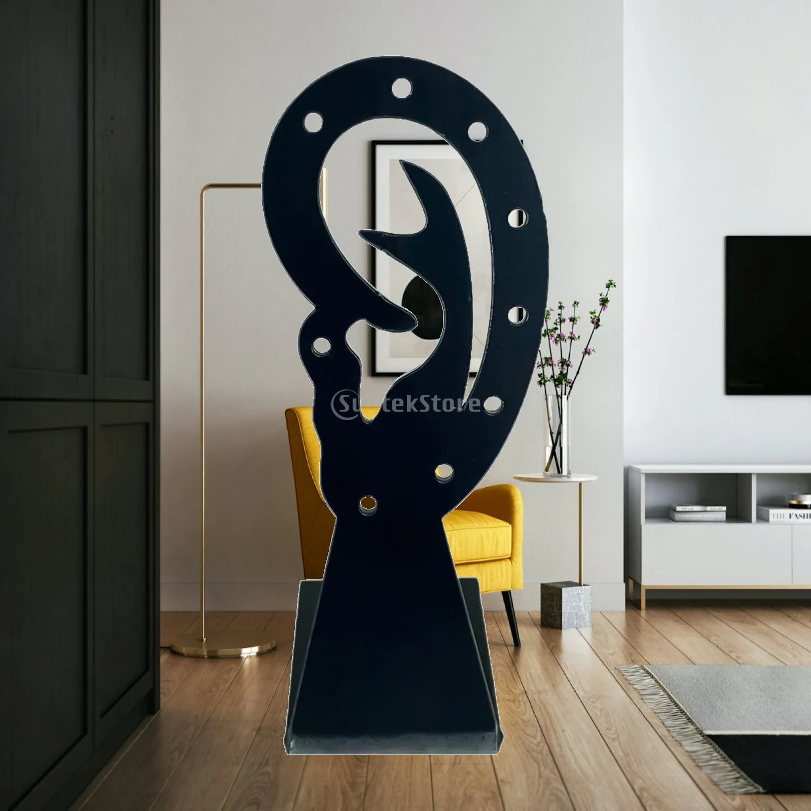 Ear Shape Earring Display Stand Acrylic Ear Studs Jewelry Show Rack Durable and Delicate 12cm Tall Countertop Storage Stand