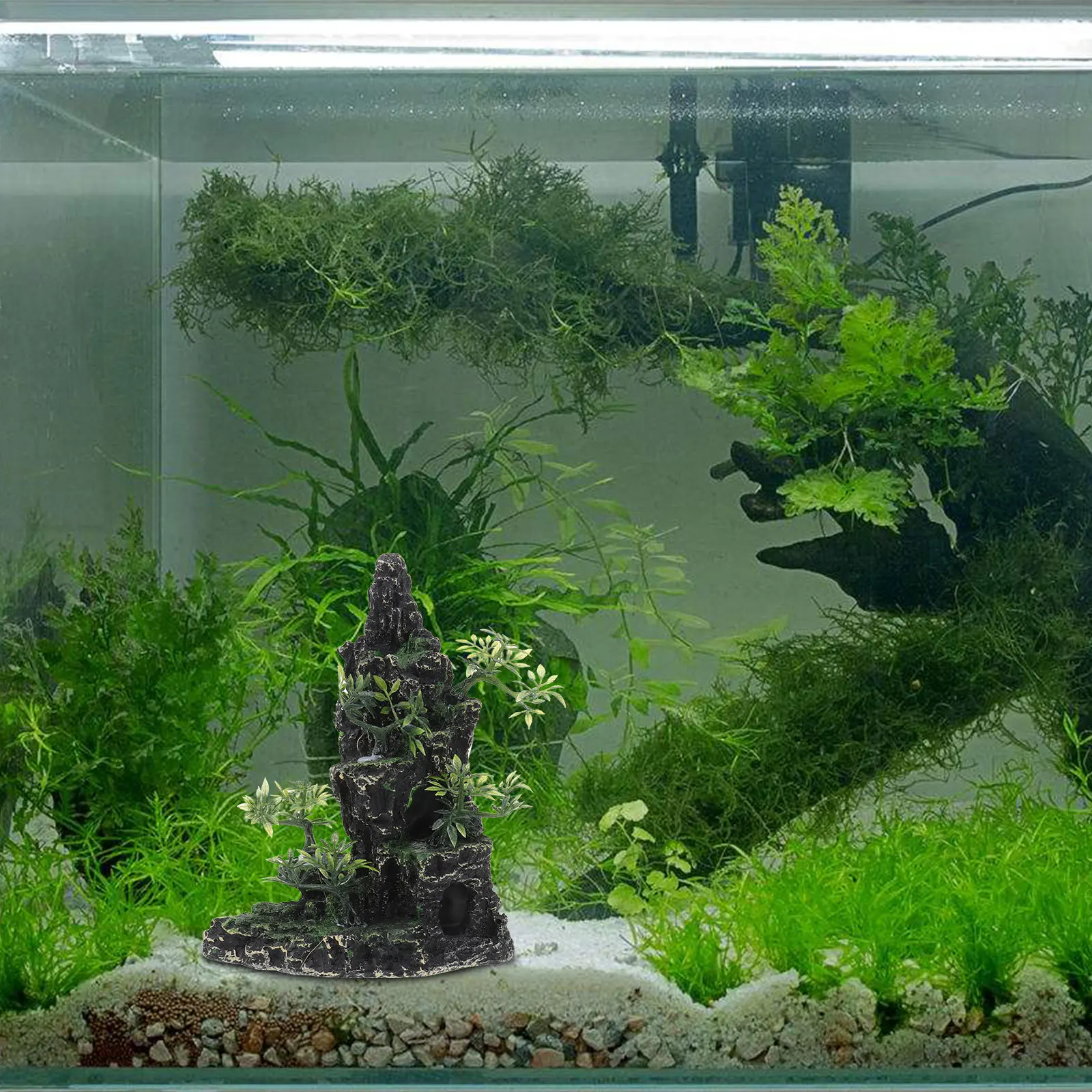 

1Pcs Aquarium Rockery Lifelike Resin Fish Tank Decor Adornment Artificial Landscape Simulation Decoration