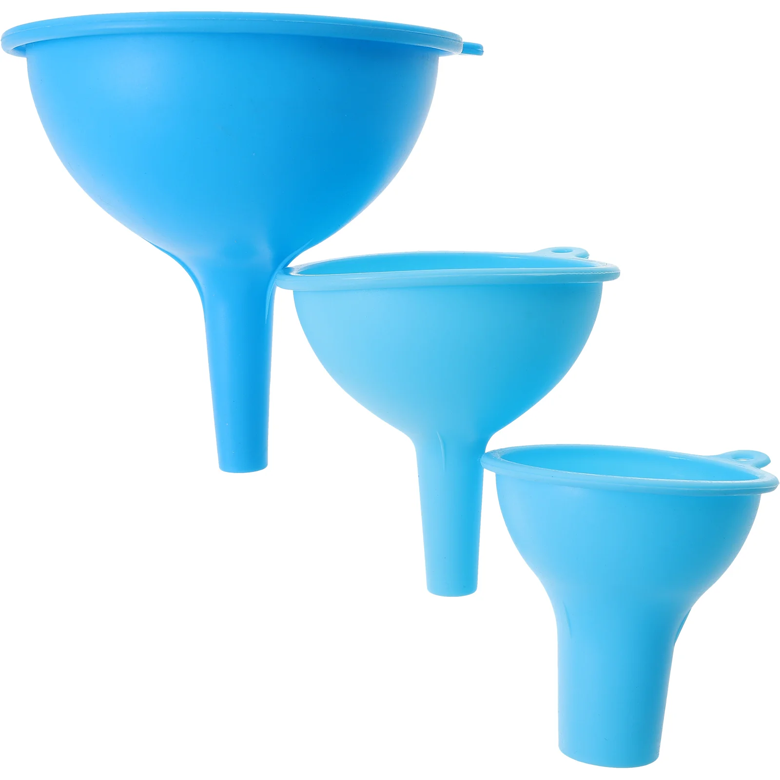 3 Pcs Silicone Funnel Set Multifunctional Bottle Filling Tool for Kitchen Easy Storage Portable Soy Sauce Vinegar