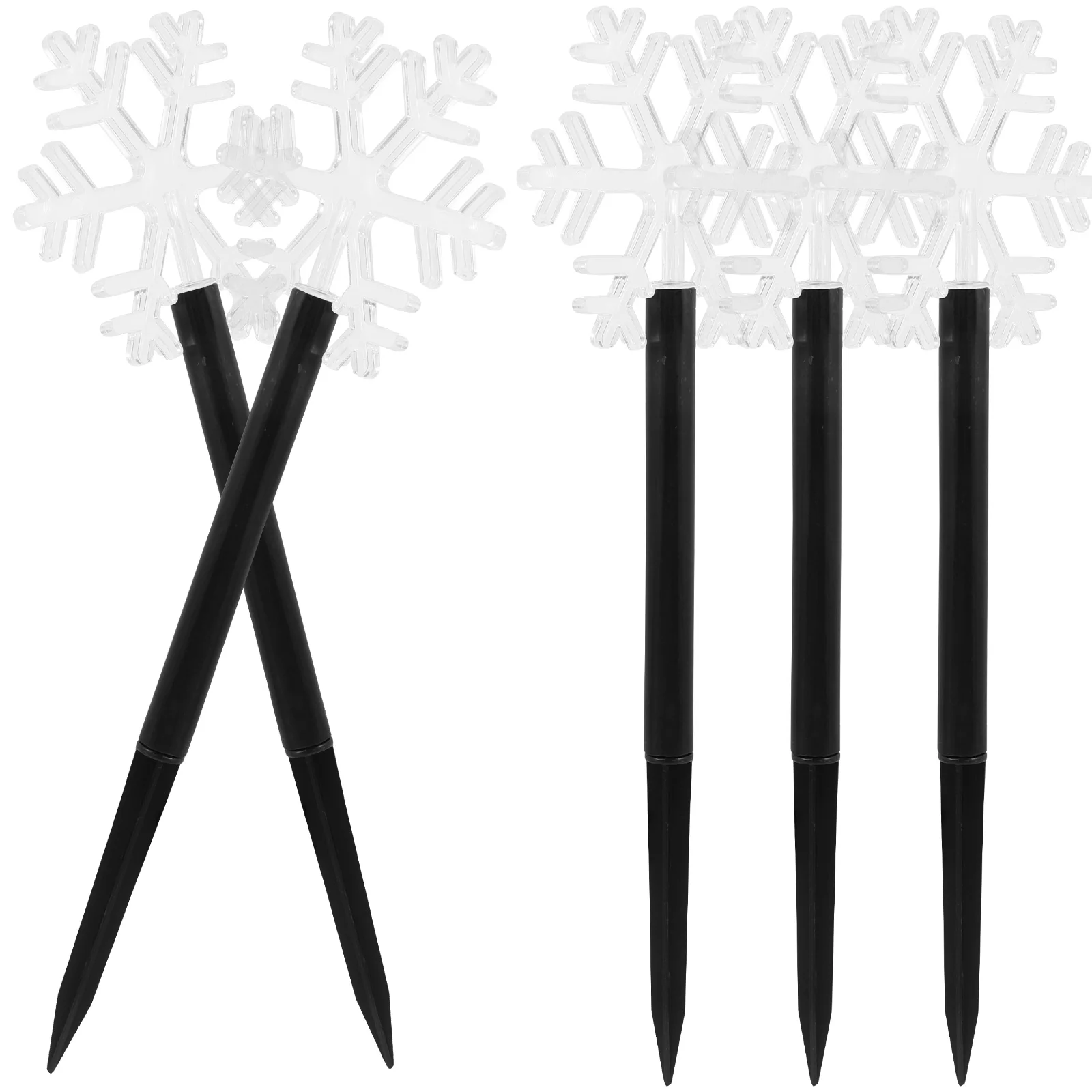 

5 Pcs Solar Christmas Tree Lights Abs Outdoor Decorative Accessories for Garden Holiday Xmas Landscape Lighting