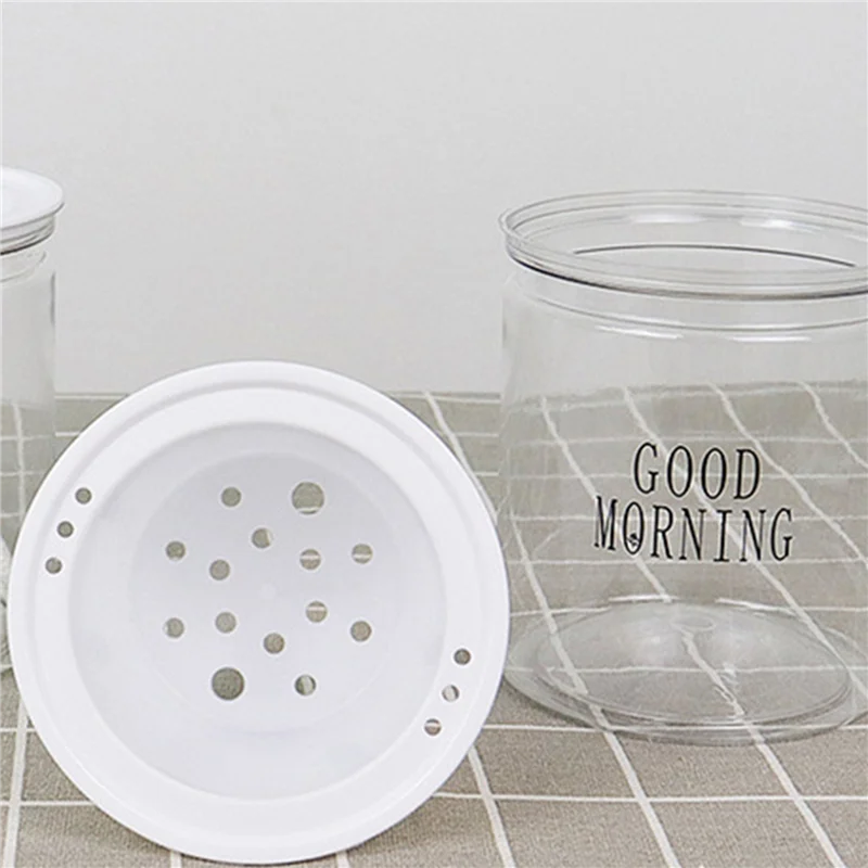 

3X Self-Watering Flowerpot Automatic Water Absorption Succulent Aquaculture Transparent Round Plastic Hydroponic