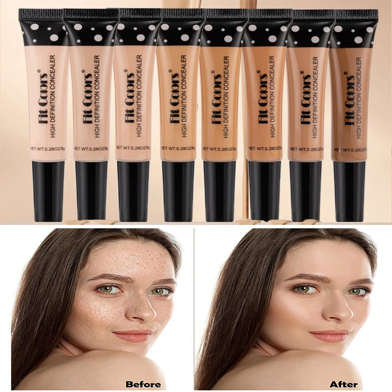 8 Colors Face Make Up Concealer Waterproof Full Cover Dark Circles Blemishes Cream Acne Contour Liquid Foundation Cosmetics