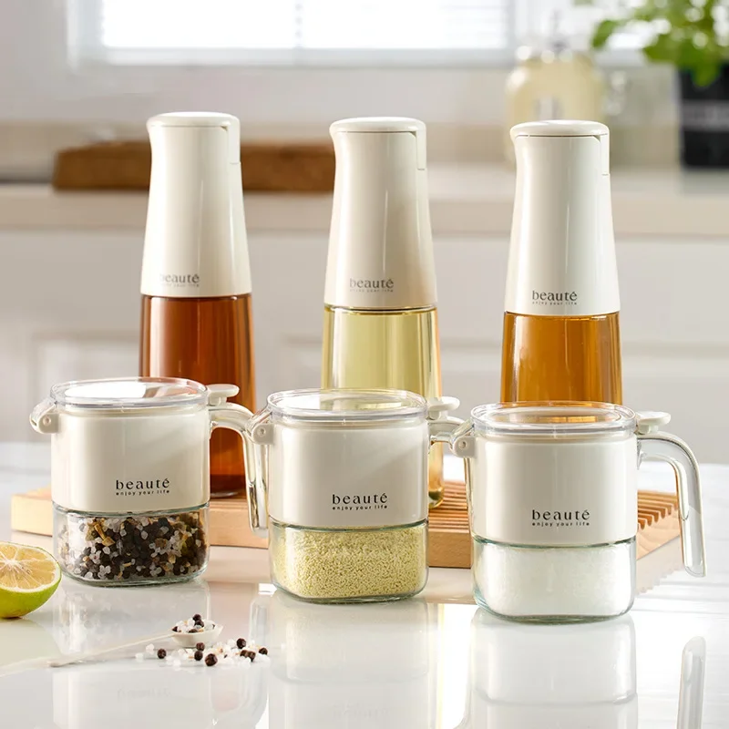 Light Luxury Press Sealed Seasoning Pot Cross-border Moisture-proof MSG Seasoning Large Capacity Seasoning Box
