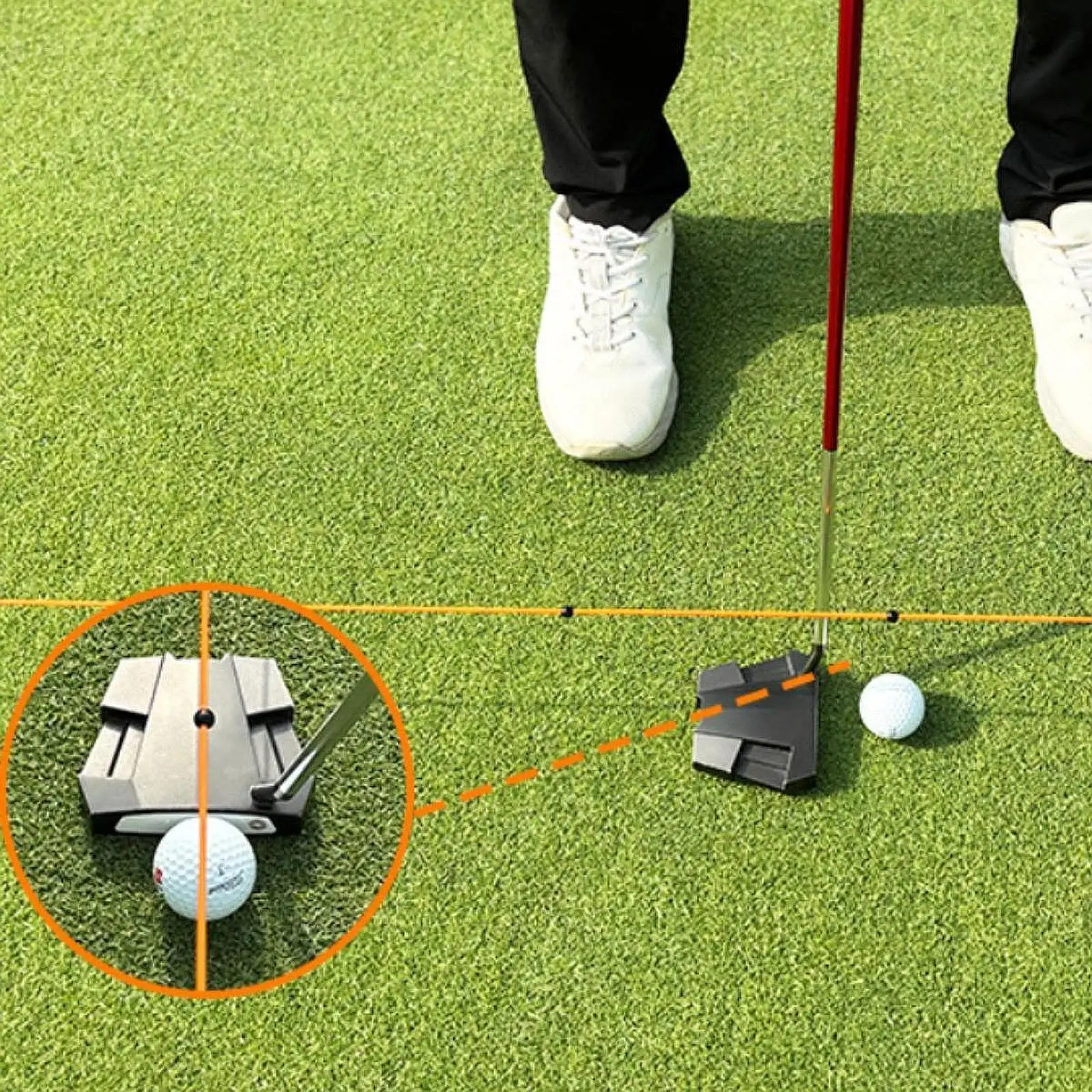 

Golf Putting Aid Golfer Gift Improve Skills Putter Goal Putting String Portable Alignment Training Aid Tools Training Equipment