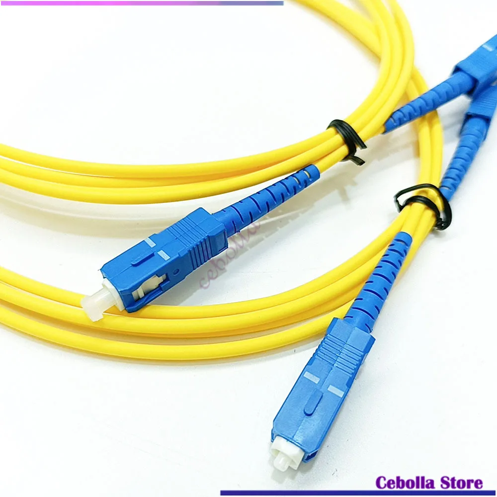 10 peças sc UPC-SC upc simplex sm lszh cabo de remendo óptico 3.0mm ftth jumper de fibra óptica monomodo 3.0mm