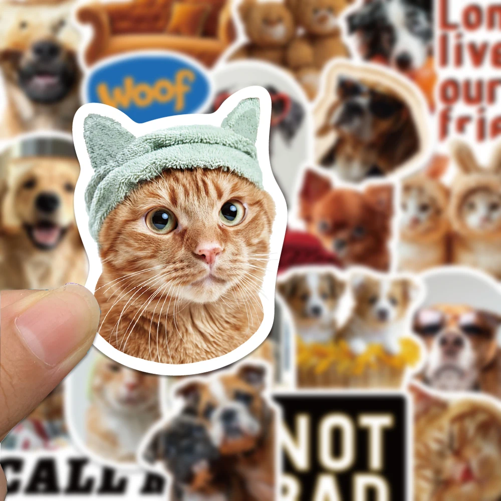 30PCS Sweetheart Warm Orange Series Stickers Retro Animals Decals For Laptop Suitcase Notebook Refrigerator Cartoon Toy Stickers