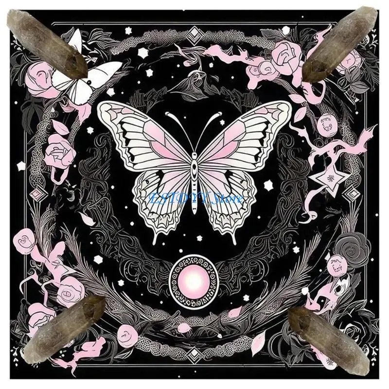 

G6DE Butterfly Pattern Tarots Tarots Tablecloth Divination Card
